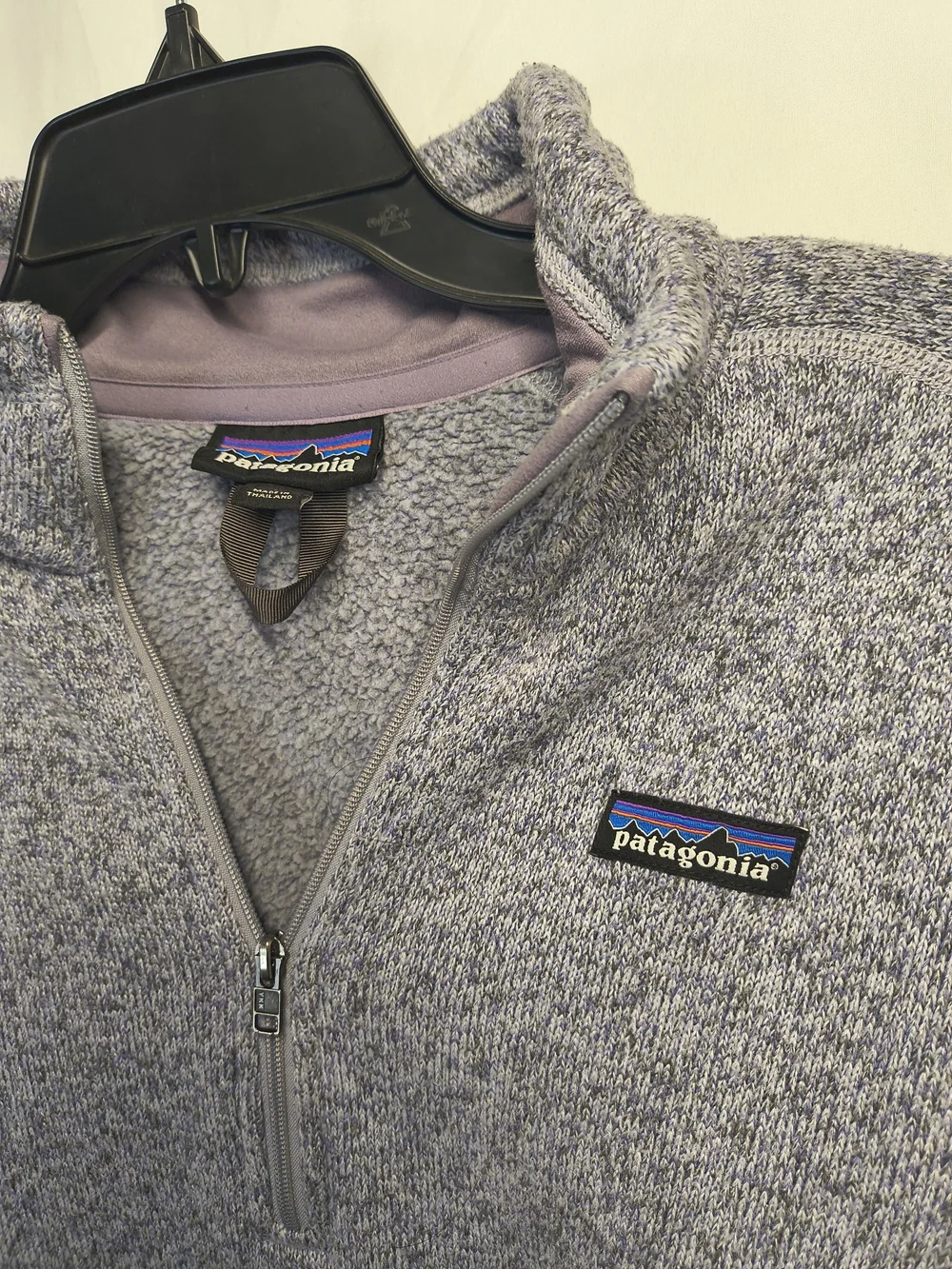 Patagonia Heathered Lavender Quarter-Zip Fleece Pullover